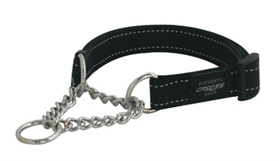 Rogz For Dogs Holzfäller-Halbschlupfkragen Schwarz 25 MMX50-70 CM