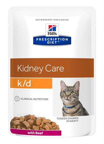 Hill's Prescription Diet Hügelkatze K/D Rindfleisch 12X85 GR