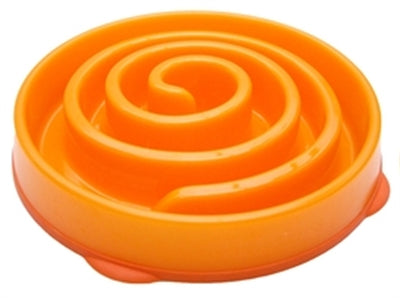 Markenlos Slo-Bowl-Feeder Mini-Korallenspirale Orange 22X22X5 CM