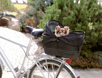 Trixie Fahrradkorb Hinten Schwarz Mit Kissen Und Haube 29X42X48 CM