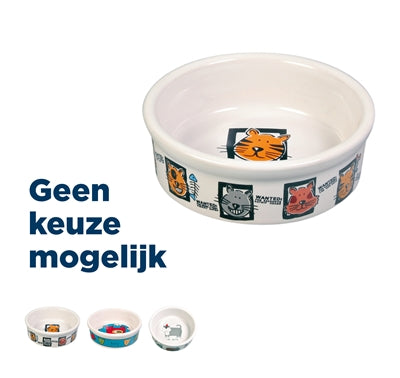 Trixie-Futternapf Katze Keramik Mit Aufdruck Sortiert 200 ML-12 CM