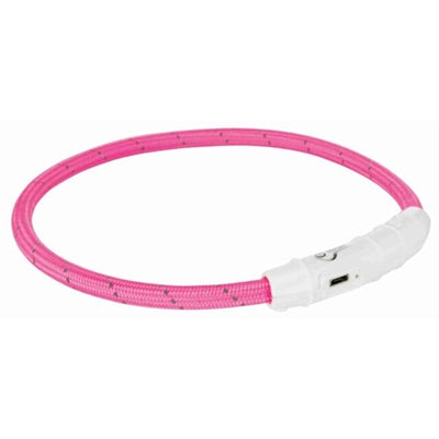 Trixie Halsband Hund Blitzlicht Halsband Usb Tpu / Nylon Rosa