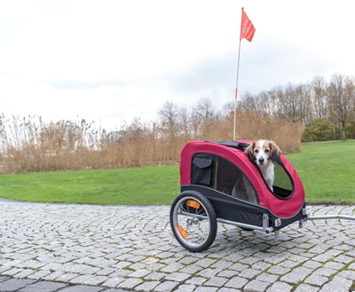 Trixie-Hundefahrrad-Anhänger Schwarz / Rot