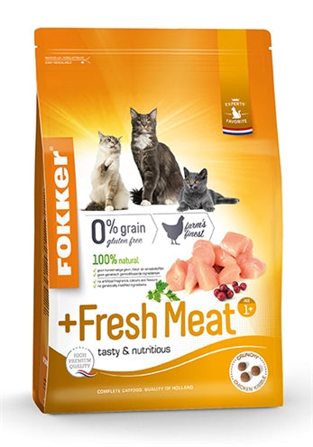 Fokker Zuchtkatze +Frisches Fleisch 2,5 KG