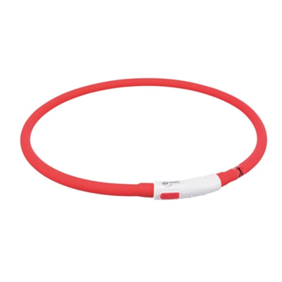 Trixie Halsband Usb Silikon Leuchtend Wiederaufladbar Rot 70X1 CM