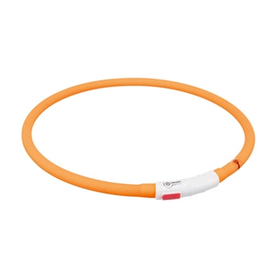 Trixie Halsband Usb Silikon Leuchtend Wiederaufladbar Orange 70X1 CM