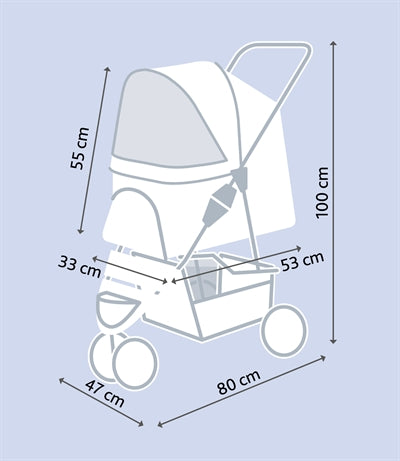 Trixie-Hundewagen Schwarz 80X47X100 CM