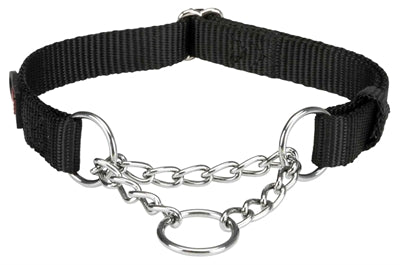 Trixie Hundehalsband Premium Halb-Slip-Halsband Schwarz