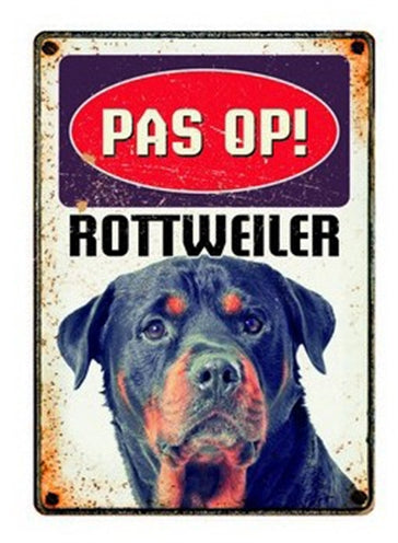 Plenty Gifts Uhrenbrett Blech Rottweiler 15X21 CM