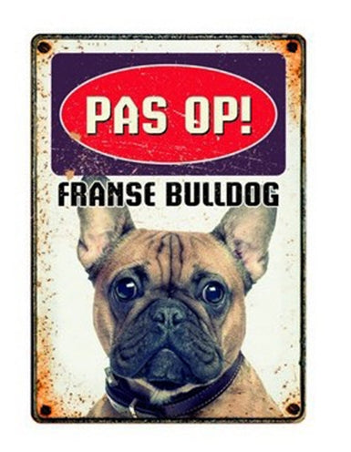 Plenty Gifts Uhrbrett Zinn Französische Bulldogge 15X21 CM