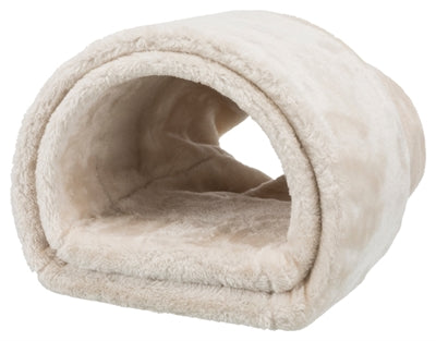 Trixie Spiel Tunnel Kaninchen / Meerschweinchen Plüsch Beige 80X27X21 CM