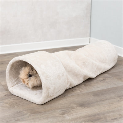 Trixie Spiel Tunnel Kaninchen / Meerschweinchen Plüsch Beige 80X27X21 CM