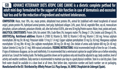 Advance Veterinary Diet Atopic Mini