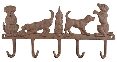 Markenlos Anhänger 5 Hunde Gusseisen 35,5X2,5X17,5 CM