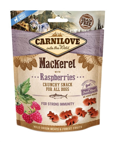 Carnilove Knusprige Snack-Makrele / Himbeere 200 GR