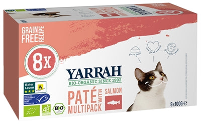 Yarrah Cat Alu Pate Multipack Lachs 8X100 GR