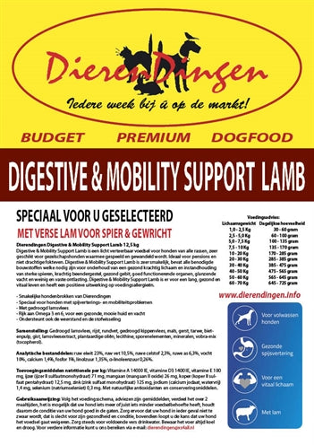 Markenlos Budget Premium Hundefutter Verdauungs- &amp; Bewegungsförderung Lamm 12,5 KG