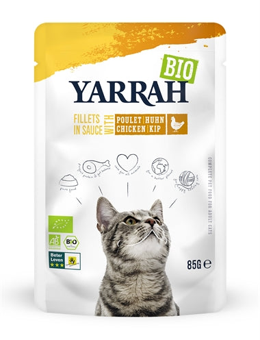 Yarrah Bio-Katzenfilets Mit Huhn Inyarrah  14X85 GR