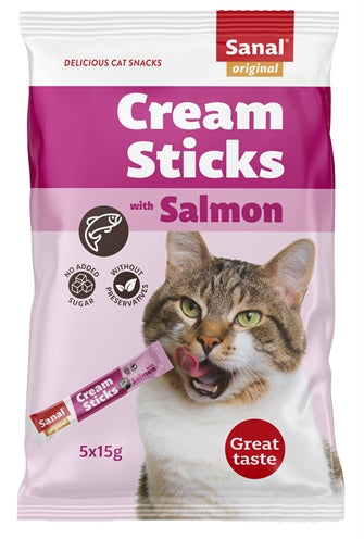 Sanal Sticks Katze Lachs 5X15 GR