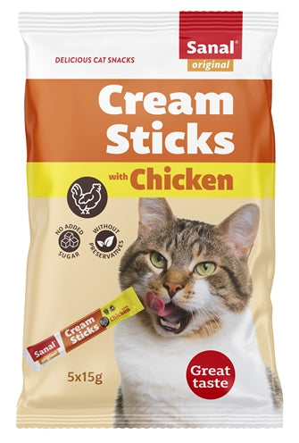 Sanal Sticks Katze Huhn 5X15 GR