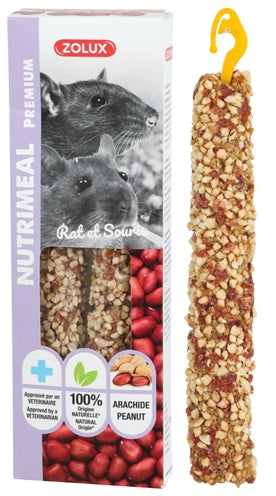 Zolux Nutrimeal Stick Ratte/Maus Erdnuss 125 GR 2 ST