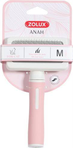 Zolux Anah Slicker Brush Rosa/Weiss