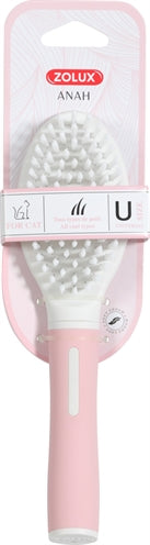 Zolux Anah Brush Soft Pink/Weiss 5,5X3,5X21 CM