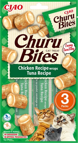 Inaba Churu Bites Katze Huhn Rezept Wraps Thunfisch Rezept 3X10 GR