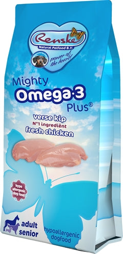 Renske Mighty Omega Plus Erwachsenes/Empfängliches Huhn/Reis 15 KG