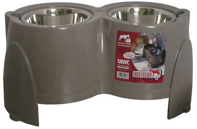 Savic Futterschale Ergo Feeder Warm Grau 61X35X28 CM 2X1,5 LTR.